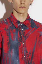 Dsquared2 Iconic Classic Western Shirt BLUE - Image 3