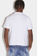Dsquared2 Iconic Click Leaf Box T-Shirt WHITE - Image 2