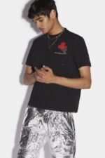 Dsquared2 Iconic Click Leaf Box T-Shirt WHITE/BLACK