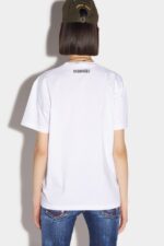 Dsquared2 Iconic Cool Smoke T-Shirt D2 WHITE/BLACK - Image 2