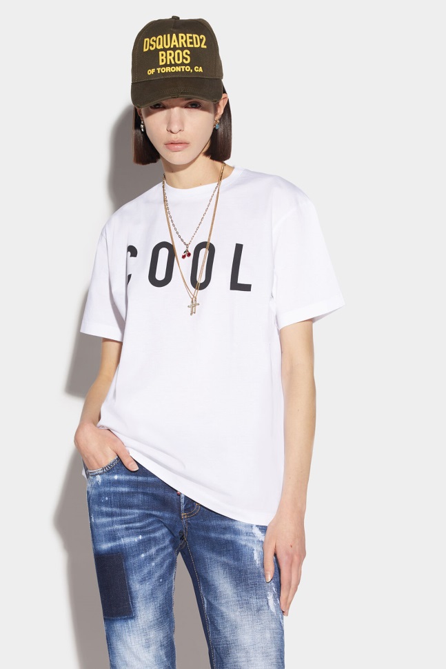 dsquared2_iconic_cool_smoke_t_shirt_d2_white_black.jpg Dsquared2 Iconic Cool Smoke T-Shirt D2 WHITE/BLACK - Image 1
