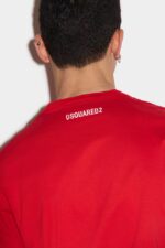 Dsquared2 Iconic Cool T-Shirt WHITE/RED D2 - Image 4