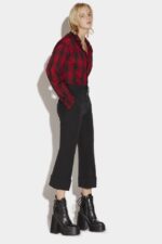 Dsquared2 Iconic Cuffed Bell Bottom Trousers D2 BLACK