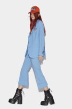 Dsquared2 Iconic Cuffed Bell Bottom Trousers RED/SKY