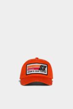 Dsquared2 Iconic D2 Baseball Cap ORANGE - Image 2