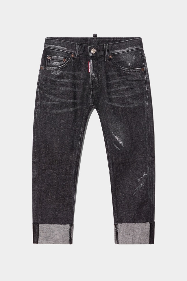 dsquared2_iconic_d2_kids_denim_jeans_black.jpg Dsquared2 Iconic D2 Kids Denim Jeans BLACK - Image 1