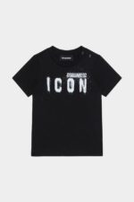 Dsquared2 Iconic D2 Kids Icon Spray T-Shirt WHITE/BLACK