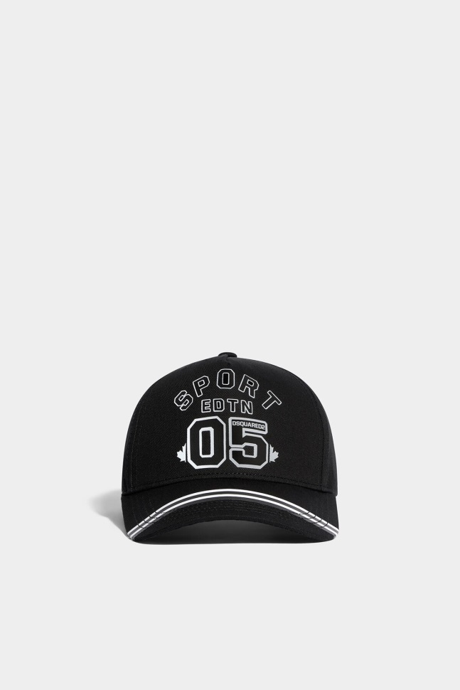 Dsquared2 Iconic D2 Kids Sport Edtn.05 Baseball Cap TANGO RED/BLACK - Image 1
