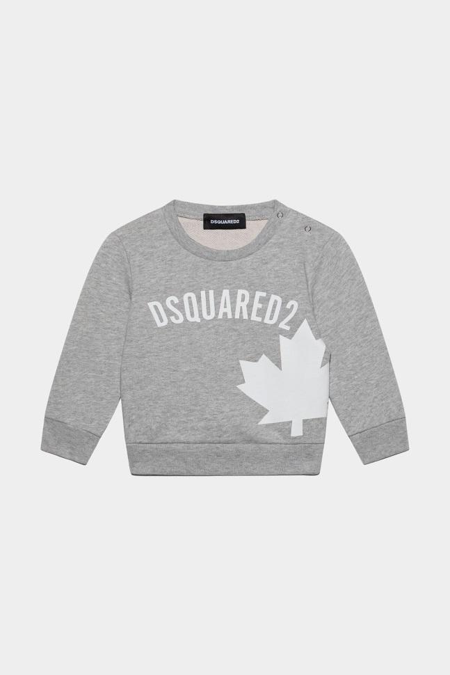 dsquared2_iconic_d2_kids_sweatshirt_grey.jpg Dsquared2 Iconic D2 Kids Sweatshirt GREY - Image 1