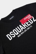 Dsquared2 Iconic D2 Kids T-Shirt WHITE/BLACK - Image 3