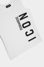 Dsquared2 Iconic D2 Kids Tank Top WHITE - Image 3