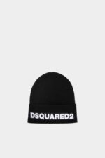 Dsquared2 Iconic D2 Logo Beanie BLACK