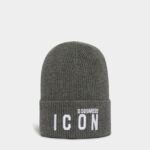 Dsquared2 Iconic D2 Patch Beanie BLACK
