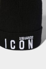 Dsquared2 Iconic D2 Patch Beanie BLACK/FANTASY - Image 3