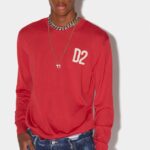 Dsquared2 Iconic D2 Round Neck Sweater RED/BLACK
