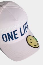 Dsquared2 Iconic D2 Smiley Organic Cotton Baseball Cap - Image 5