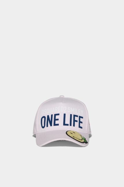 Dsquared2 Iconic D2 Smiley Organic Cotton Baseball Cap