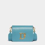 Dsquared2 Iconic D2 Statement Shoulder Bag LIGHT BLUE/BLACK