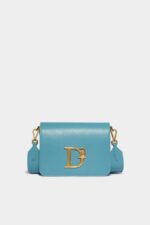 Dsquared2 Iconic D2 Statement Shoulder Bag LIGHT BLUE/BLACK