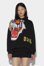Dsquared2 Iconic D2-Tiger Cool Hoodie BLACK - Image 3