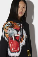 Dsquared2 Iconic D2-Tiger Cool Hoodie BLACK - Image 4