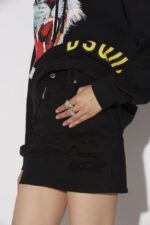 Dsquared2 Iconic D2 Tiger Mini Skirt RED/BLACK - Image 5