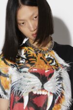 Dsquared2 Iconic D2 Tiger T-Shirt D2 BLACK - Image 3