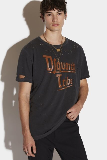 Dsquared2 Iconic D2 Tribe Destroy T-Shirt