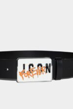 Dsquared2 Iconic D2Kids Belt BLACK - Image 4
