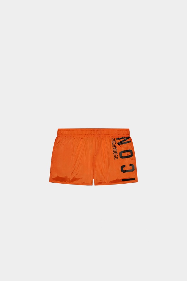 dsquared2_iconic_d2kids_boxer_orange_black.jpg Dsquared2 Iconic D2Kids Boxer ORANGE/BLACK - Image 1
