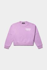 Dsquared2 Iconic D2Kids Crop Sweater BLACK/ORCHID