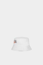 Dsquared2 Iconic D2Kids Hat WHITE - Image 3