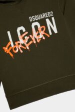 Dsquared2 Iconic D2Kids Hoodie BLACK/WHITE - Image 4