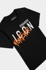 Dsquared2 Iconic D2Kids Icon Forever T-Shirt BLACK - Image 3