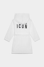 Dsquared2 Iconic D2Kids Icon Robe WHITE - Image 2