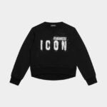 Dsquared2 Iconic D2Kids Icon Spray Sweatshirt FUCHSIA/WHITE
