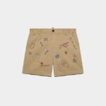 Dsquared2 Iconic D2Kids Shorts CREAM BEIGE