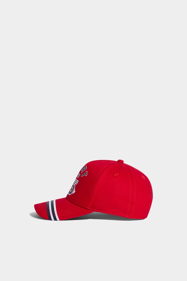 Dsquared2 Iconic D2Kids Sport Edtn.05 Baseball Cap TANGO RED/BLACK - Image 3