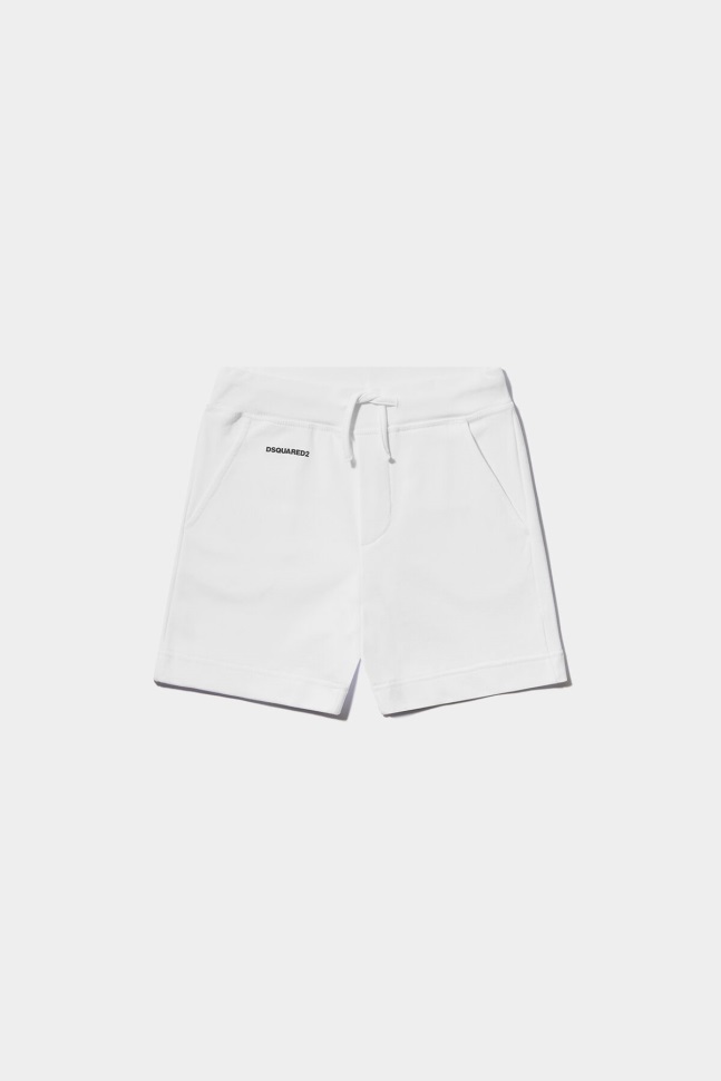 Dsquared2 Iconic D2Kids Sport Edtn.05 Shorts WHITE/BLACK - Image 1