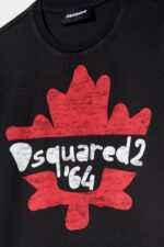 Dsquared2 Iconic D2Kids T-Shirt WHITE/BLACK - Image 3