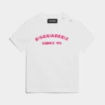 Dsquared2 Iconic D2Kids T-Shirt WHITE/MINNIE PINK