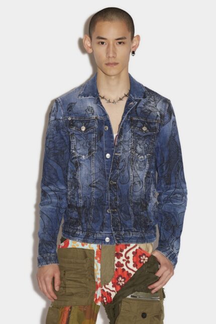 Dsquared2 Iconic Dan Jean Jacket BLUE D2