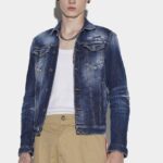 Dsquared2 Iconic Dan Jean Jacket BLUE D2 BLUE