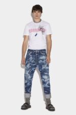 Dsquared2 Iconic Dark Camouflage Wash Combat Jeans