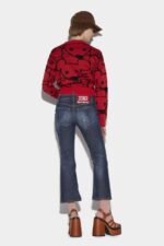 Dsquared2 Iconic Dark Clean Wash Bell Bottom Jeans - Image 2