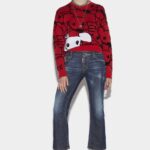 Dsquared2 Iconic Dark Clean Wash Bell Bottom Jeans