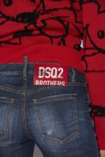 Dsquared2 Iconic Dark Clean Wash Bell Bottom Jeans - Image 3