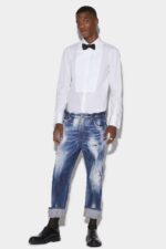 Dsquared2 Iconic Dark Cloudy Bleach Wash Big Brother Jeans - Image 3