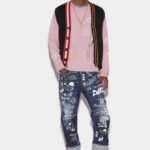 Dsquared2 Iconic Dark Graffiti Wash Big Brother Jeans