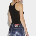 Dsquared2 Iconic Dark London Calling Wash Cool Girl Cropped Jeans
